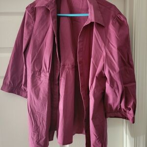 a.n.a Purple Button Down Shirt Relaxed Fit